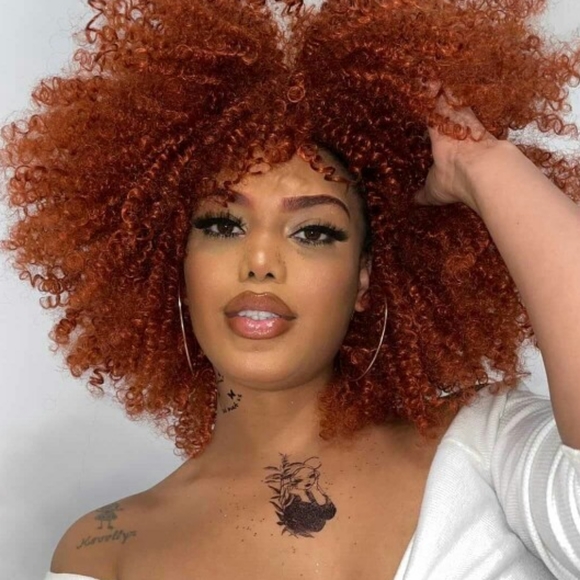Copper Red Culy Beauty Full Wig!!